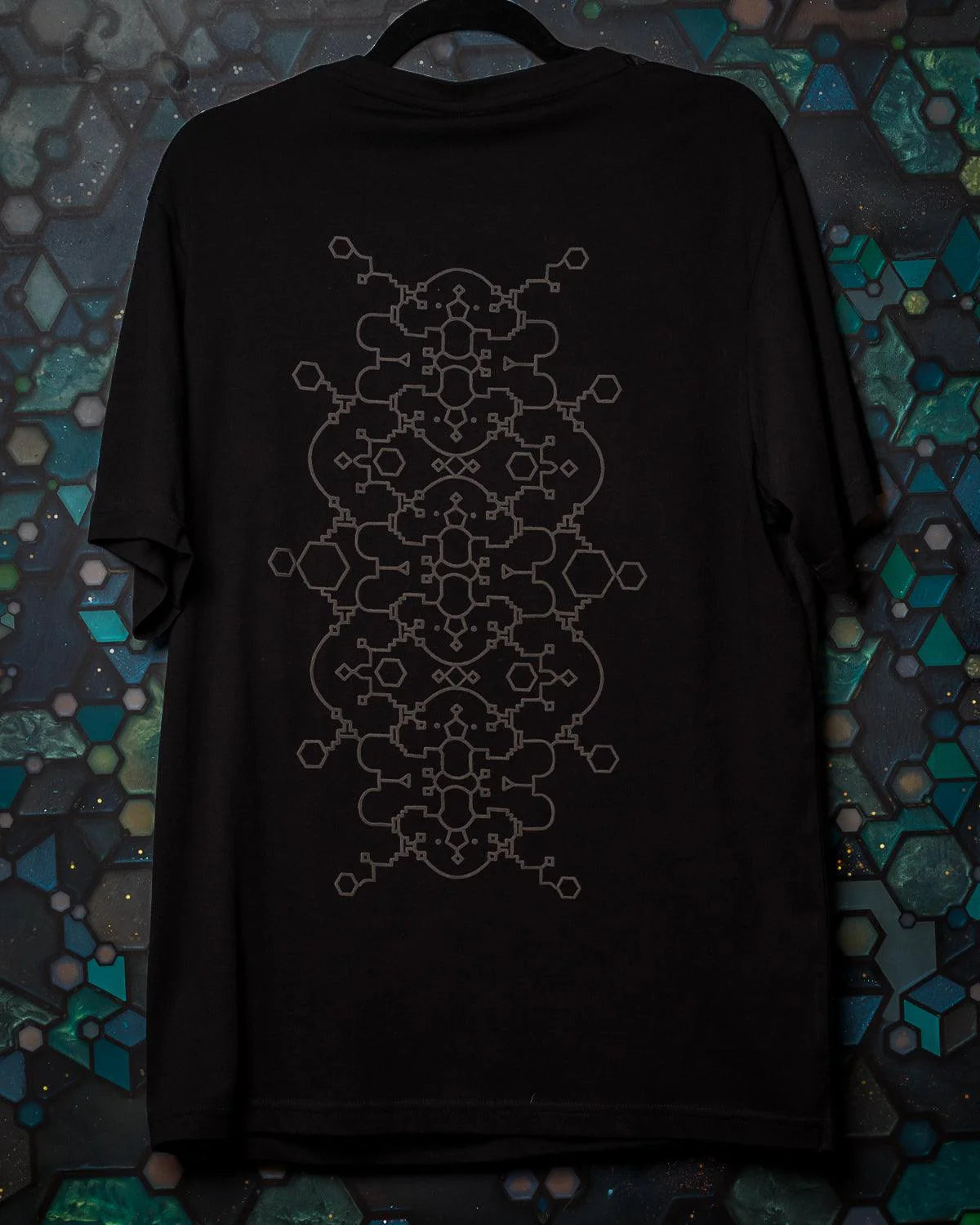 Cotton Supima 120 gsm Rubber Screenprint - Black IKARO