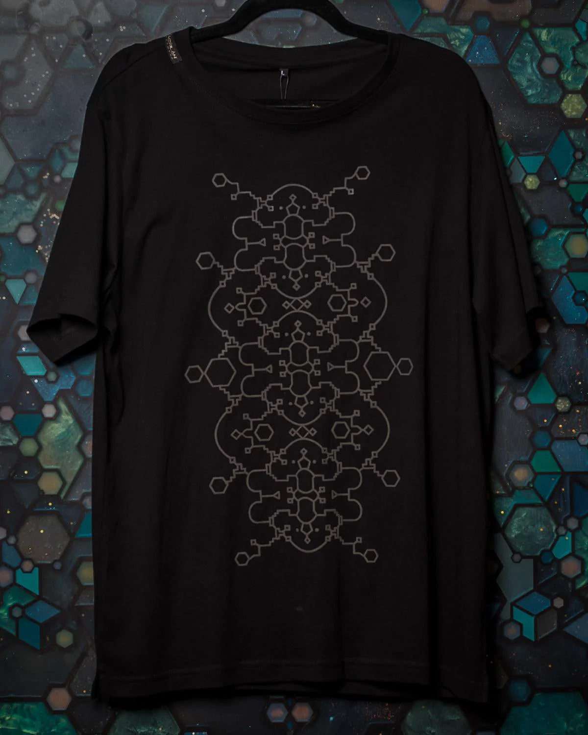 Cotton Supima 120 gsm Rubber Screenprint - Black IKARO
