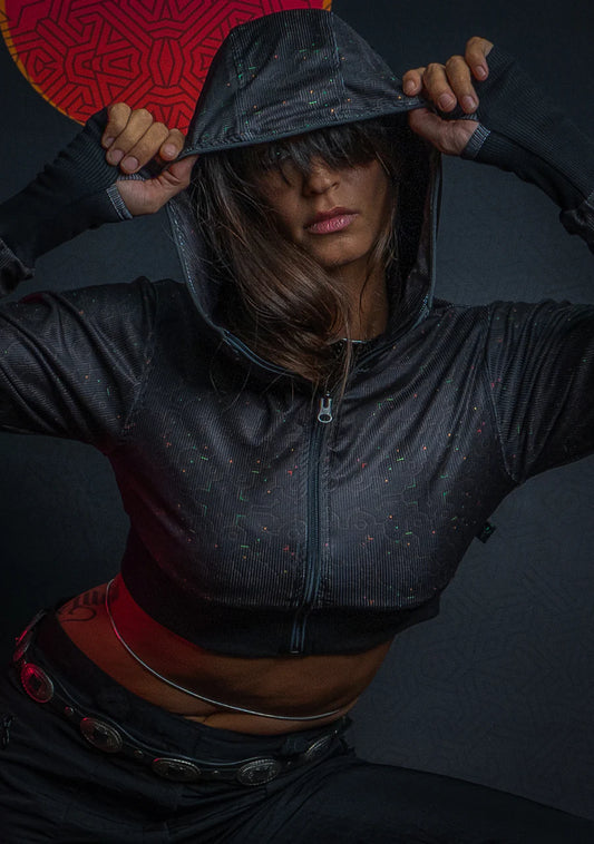 Crop Hoodie / Flatrib - REBIRTH OF IKARO Forest