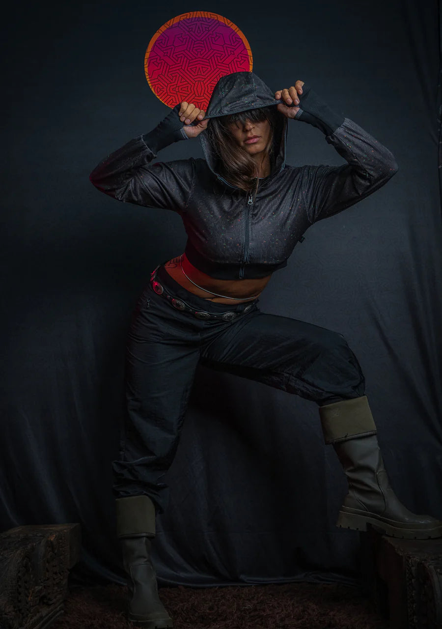 Crop Hoodie / Flatrib - REBIRTH OF IKARO Forest