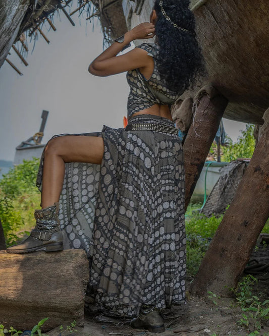 Gipsy Low Waist Long Skirt / Bamboo - SANDSTORMZ