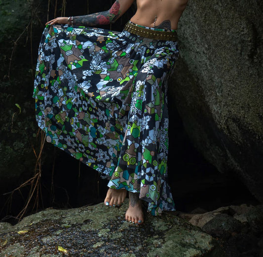 Gipsy Low Waist Long Skirt / Bamboo - SHAMANKA