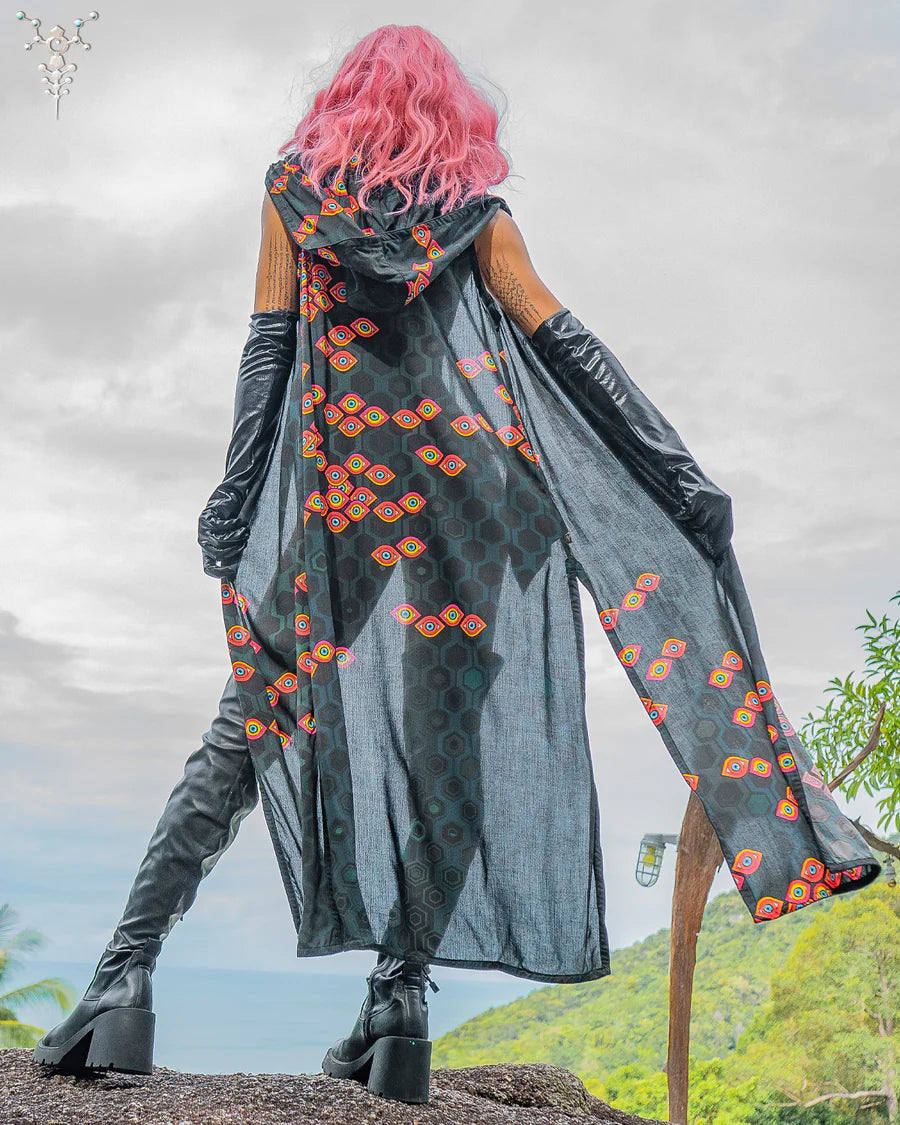 Hooded Long Dress - Viscose - SEXTIESEYEZES