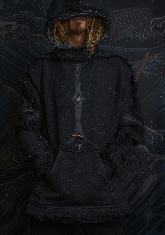 Hoodie Men SHAMANIK - Chanel - Blak BOHÊME