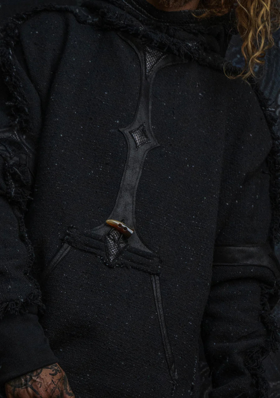 Hoodie Men SHAMANIK - Chanel - Blak BOHÊME