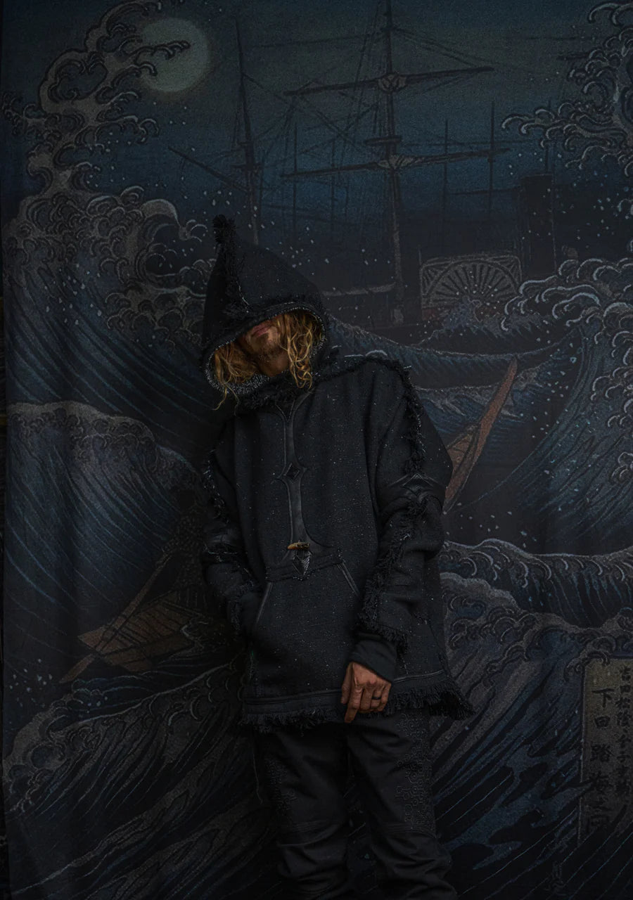 Hoodie Men SHAMANIK - Chanel - Blak BOHÊME