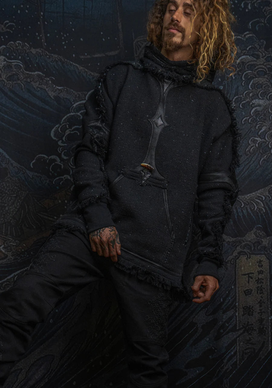 Hoodie Men SHAMANIK - Chanel - Blak BOHÊME