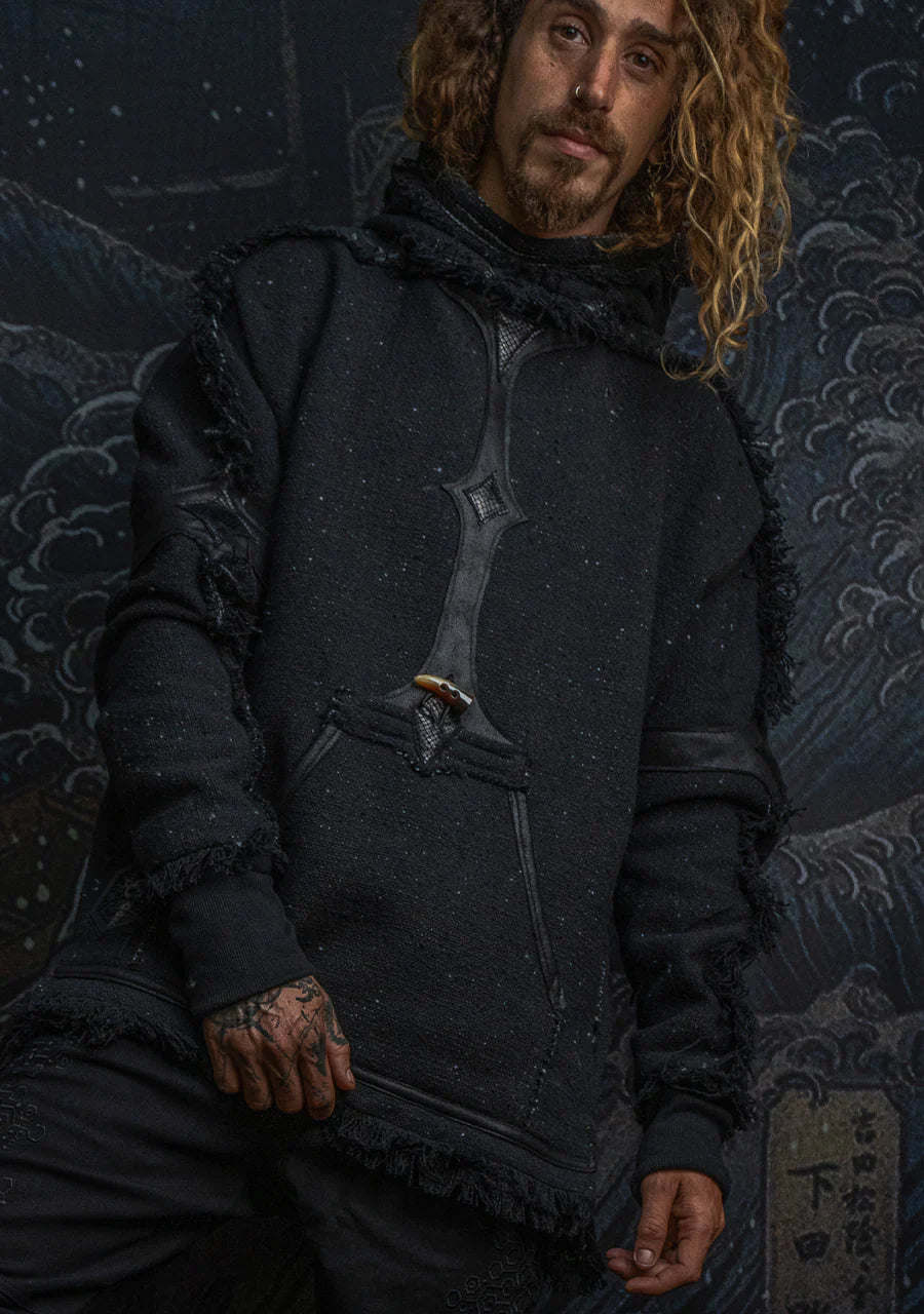 Hoodie Men SHAMANIK - Chanel - Blak BOHÊME
