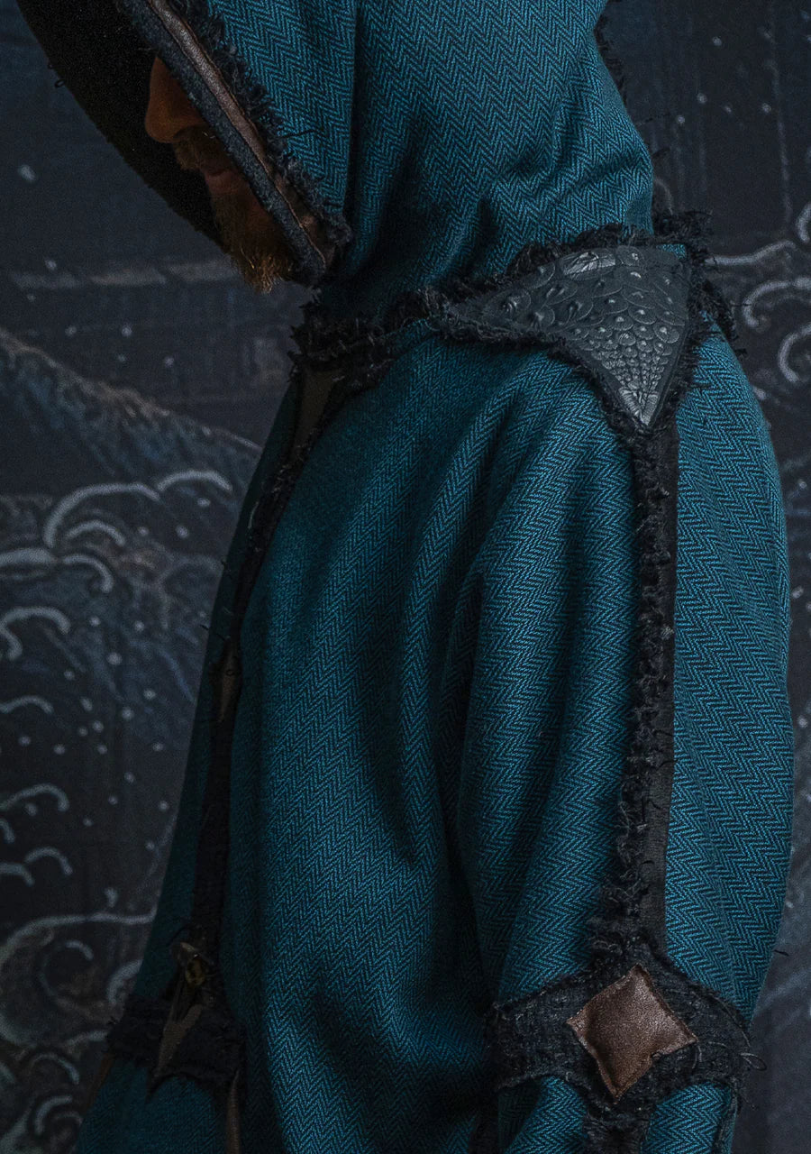 Hoodie Men SHAMANIK - Herringbone Polar - TEAL