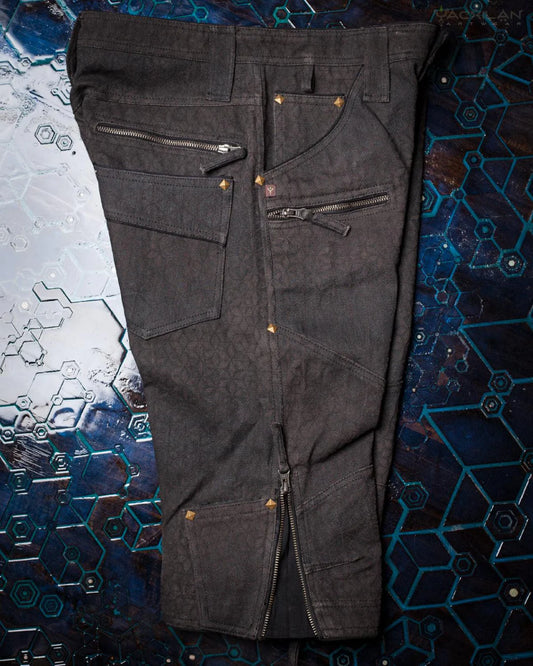 Corsaire Men / Organic Hemp Twill Denim Veg Dye Veg Print - Charcoal SANDSOTIME