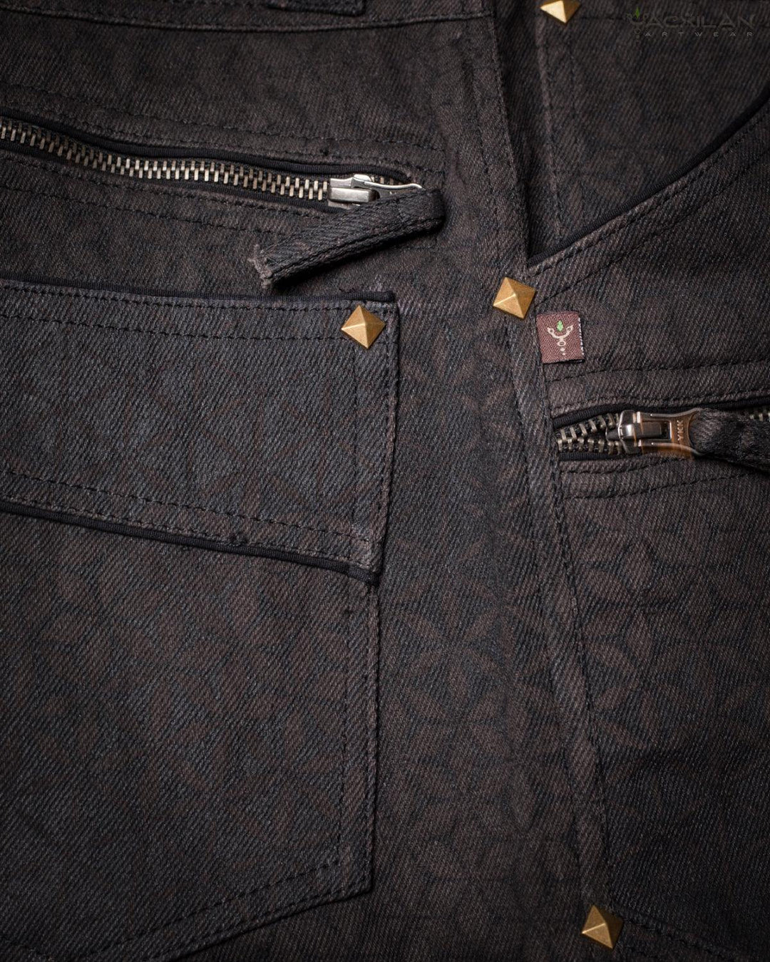 Corsaire Men / Organic Hemp Twill Denim Veg Dye Veg Print - Charcoal SANDSOTIME
