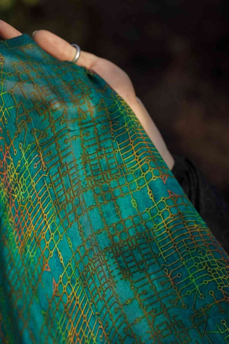 Scarf - Bamboo Fabric Witch Scarf - Blue Dreams