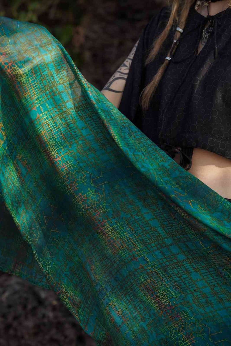 Scarf - Bamboo Fabric Witch Scarf - Blue Dreams