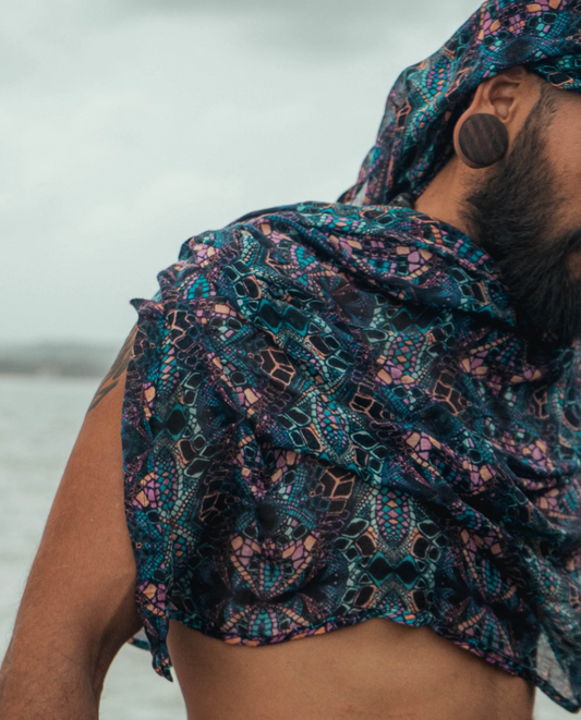 Scarf - Bamboo Fabric Witch Scarf - Kaleidoscope