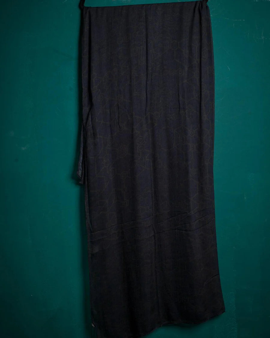 Scarf / Pareo - Bamboo - BLACK SHAMANKA