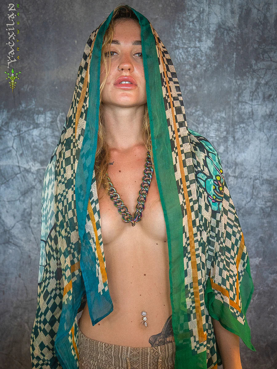 Scarf / Pareo - Bamboo - PSYCOCHIC FLOWER