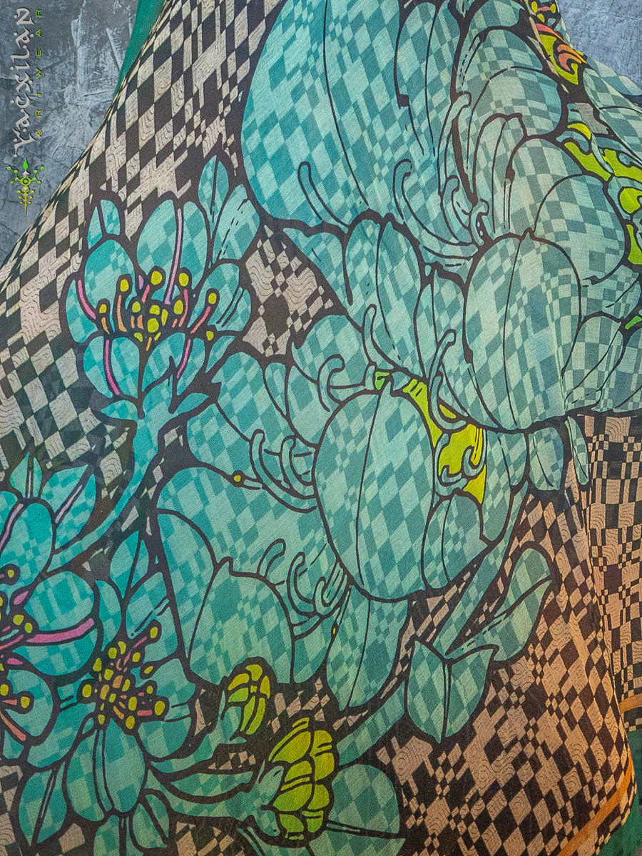 Scarf / Pareo - Bamboo - PSYCOCHIC FLOWER