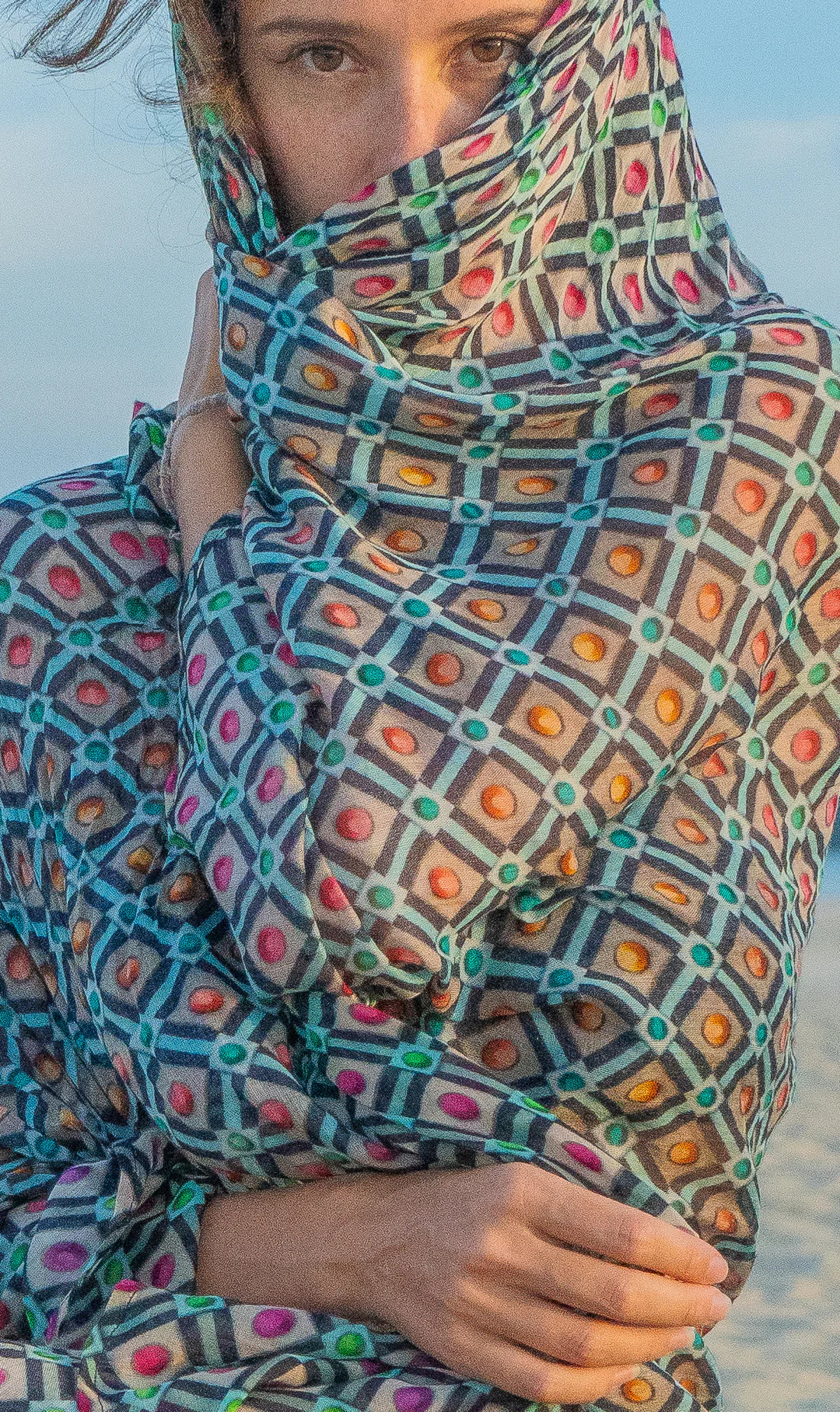 Scarf / Pareo - Bamboo - STRAWBERRY ICE