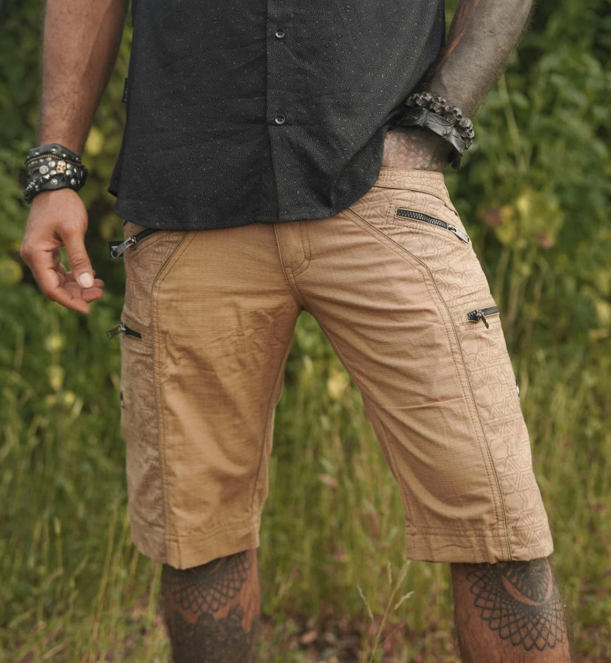 Shorts - Up knee cargo - PYTHAGORAS caramel