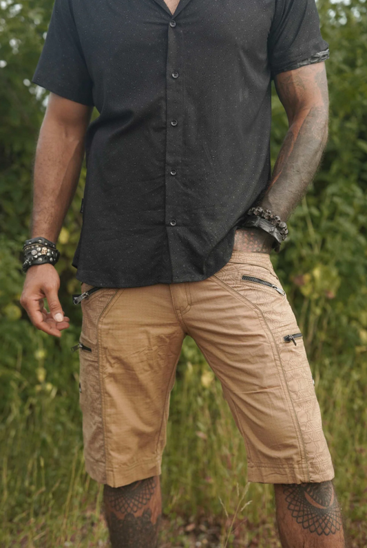 Shorts - Up knee cargo - PYTHAGORAS beige