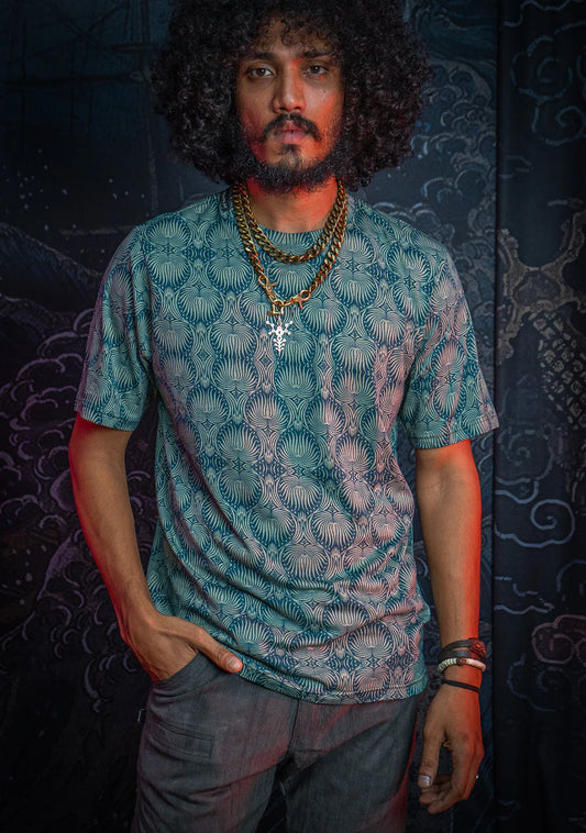 T-Shirt Men / Cotton Supima AOP - LEAVES