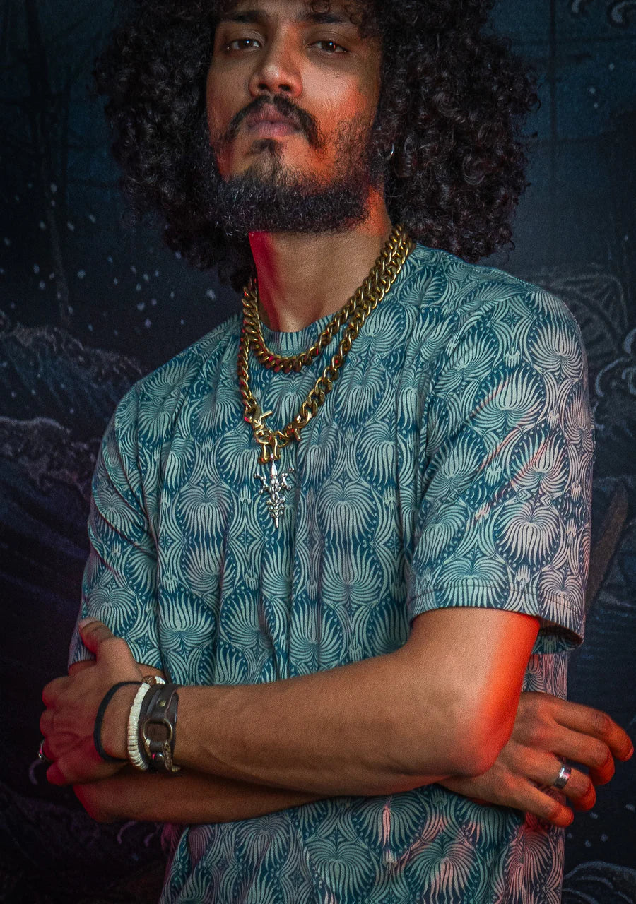 T-Shirt Men / Cotton Supima AOP - LEAVES