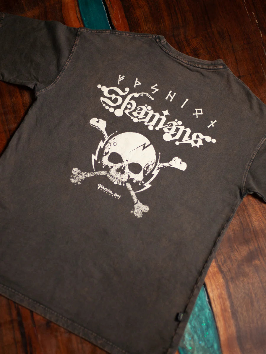 T-Shirt Oversize french Teri Acidwash - Wood SHAMANS