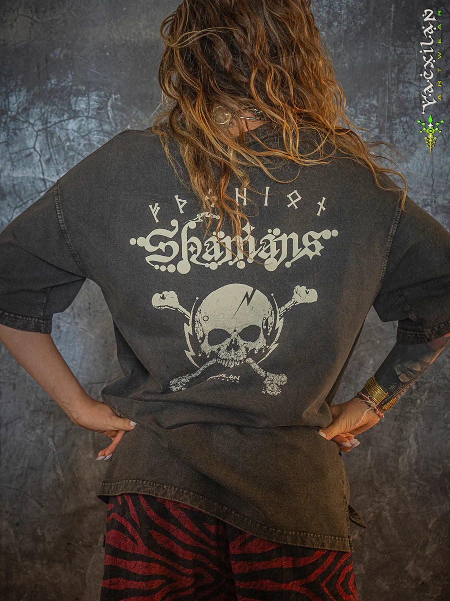 T-Shirt Oversize french Teri Acidwash - Wood SHAMANS