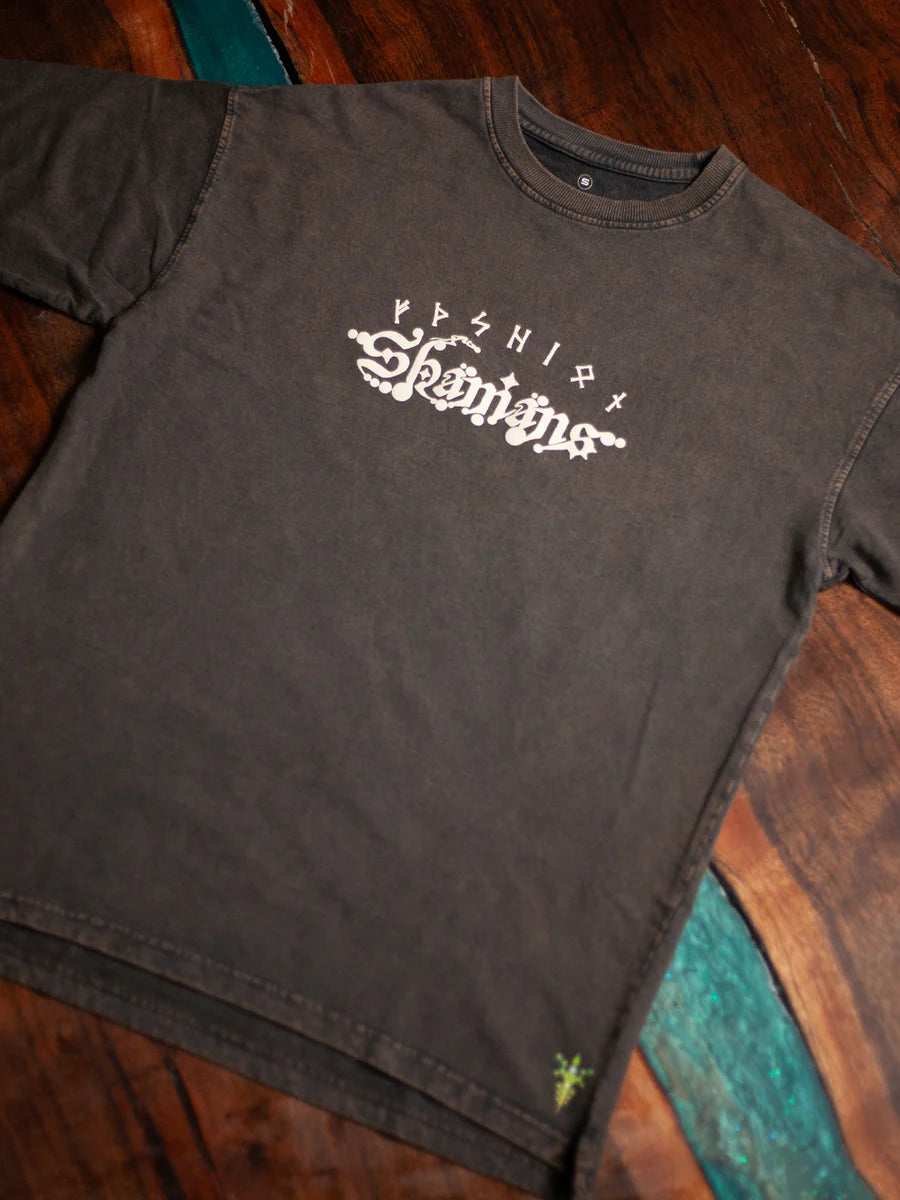 T-Shirt Oversize french Teri Acidwash - Wood SHAMANS