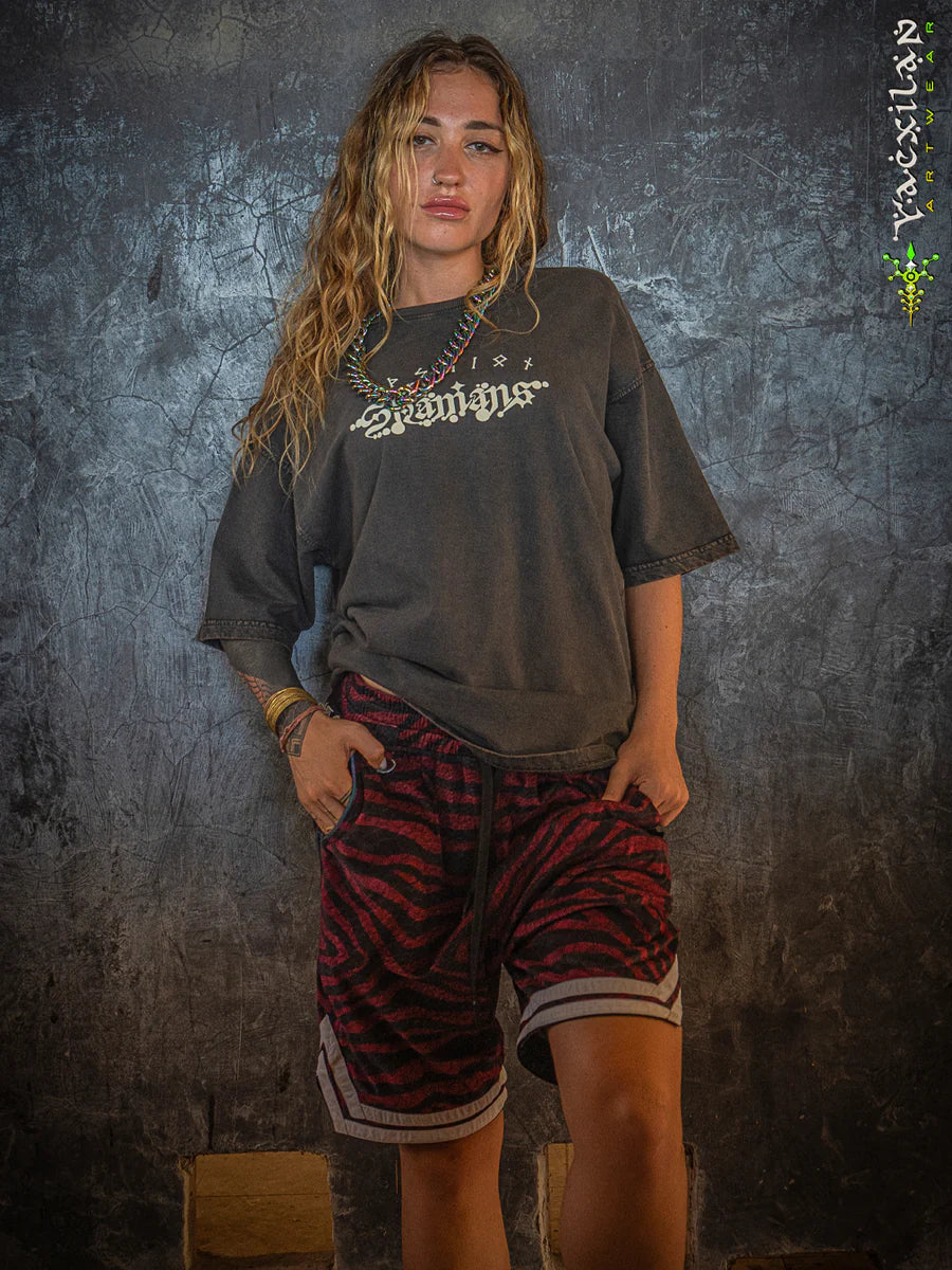 T-Shirt Oversize french Teri Acidwash - Wood SHAMANS