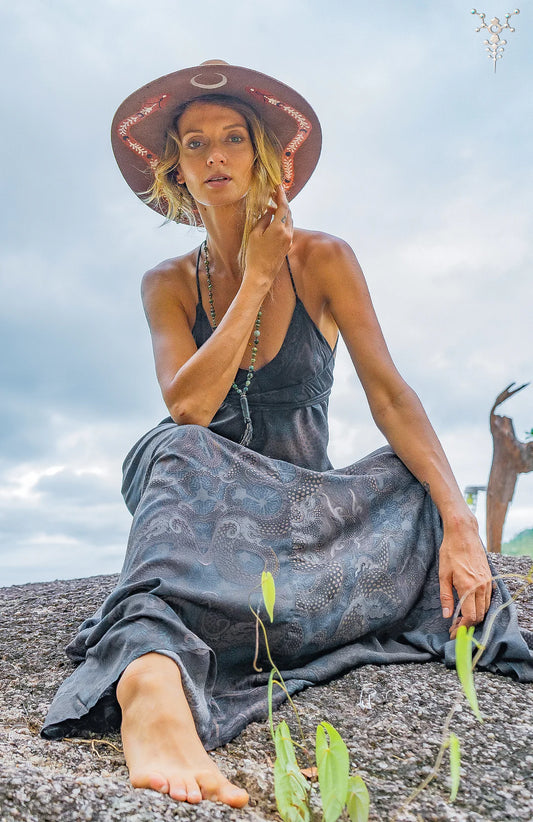 Triangle Long Dress / Bamboo - DRAGONS