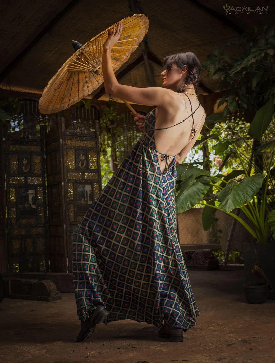 Triangle Long Dress / Bamboo - GURUCCI