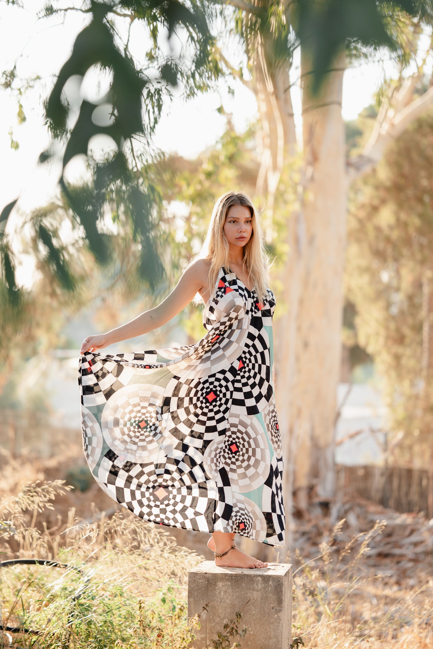 Triangle Long Dress / Bamboo - MATZOKIO