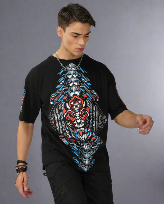 Oversize T-Shirt -Cyberpunk Skull
