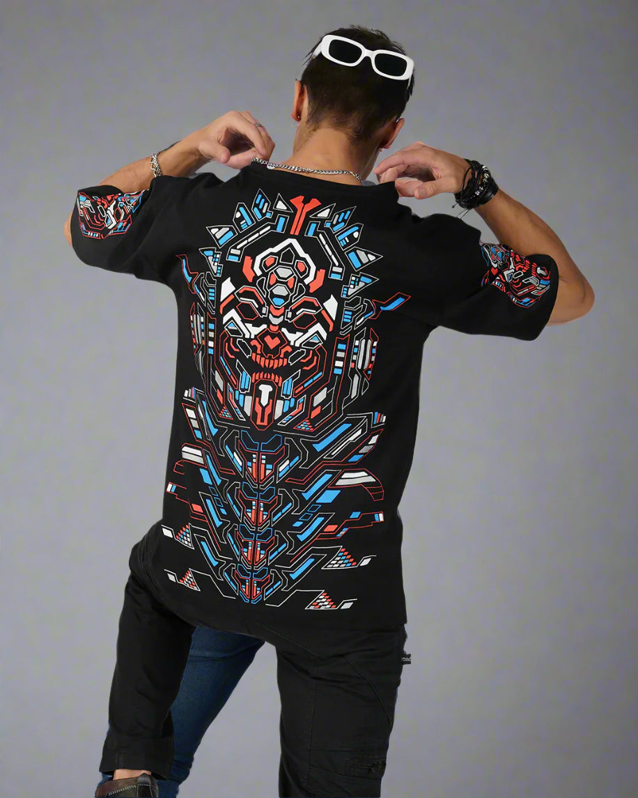 Oversize T-Shirt -Cyberpunk Skull