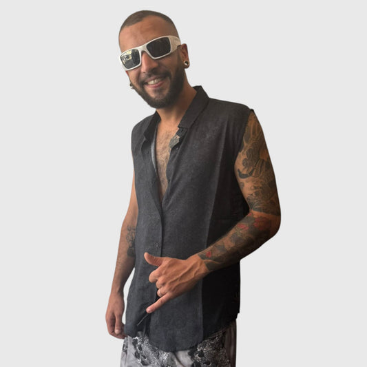 Button Up Tank - Plastik Aof