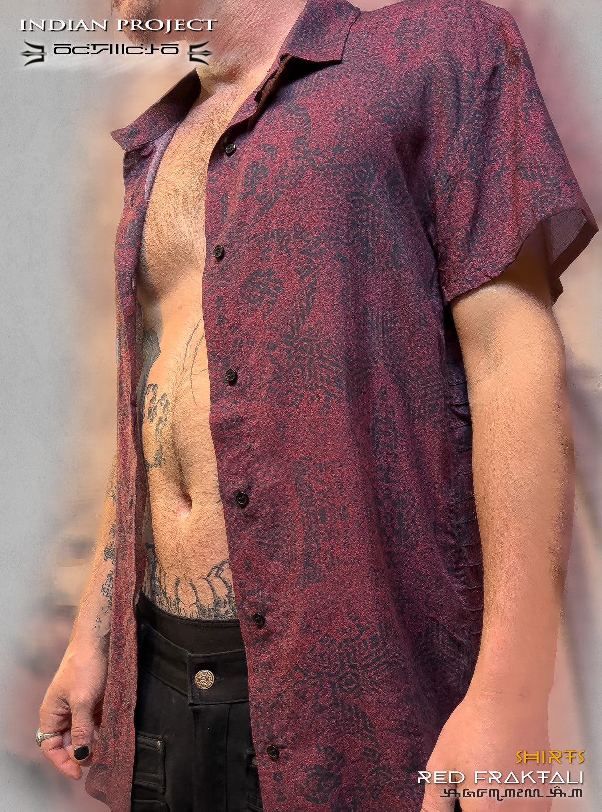 Viscose Shirt - Red Fraktali