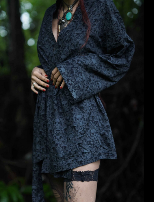 WALLA - Open Kimono - CANCUN SKULL