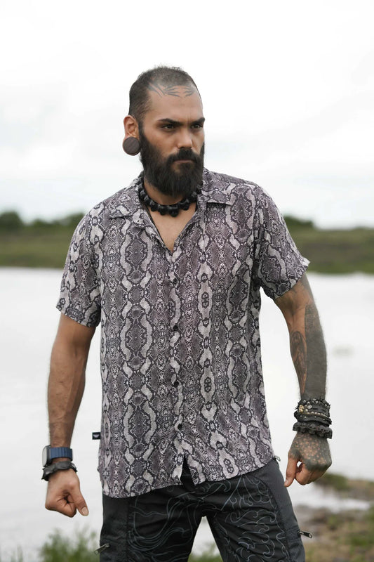 Bamboo Shirt - Psychedelic Python