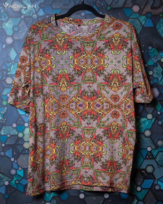 Yacxilan - Cotton Supima AOP - PAKAL'S GOLD