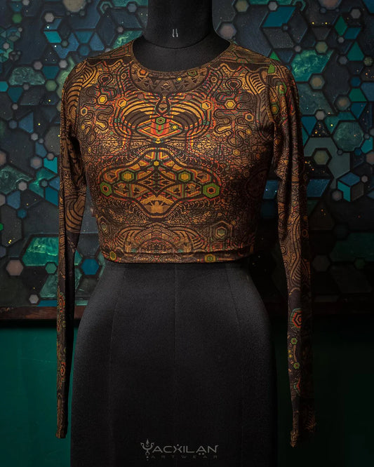 Yacxilan - Crop Top Longsleeve - Flatrib PSYGALAK