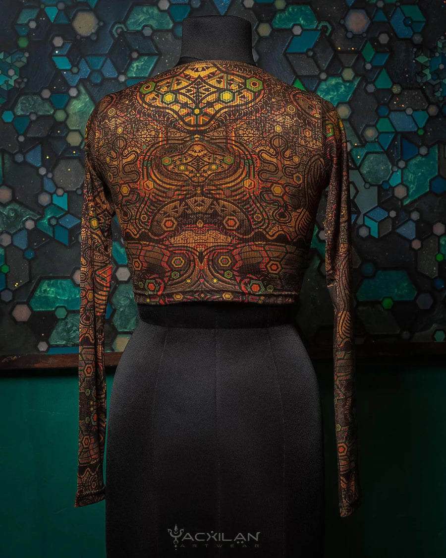 Yacxilan - Crop Top Longsleeve - Flatrib PSYGALAK