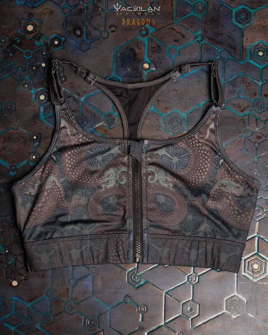 Yacxilan - Crop Top Sportwear Zip - DRAGONS