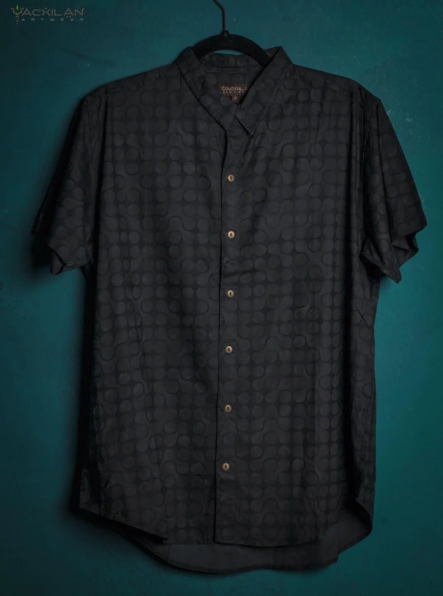 Yacxilan - Viscose Screenprint - Grey ORGANIC TETRIS